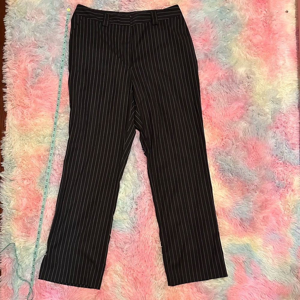 Black Pinstripe Women's Pants